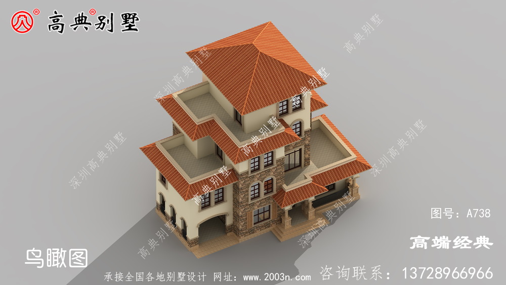 农村大户型别墅设计图三层	