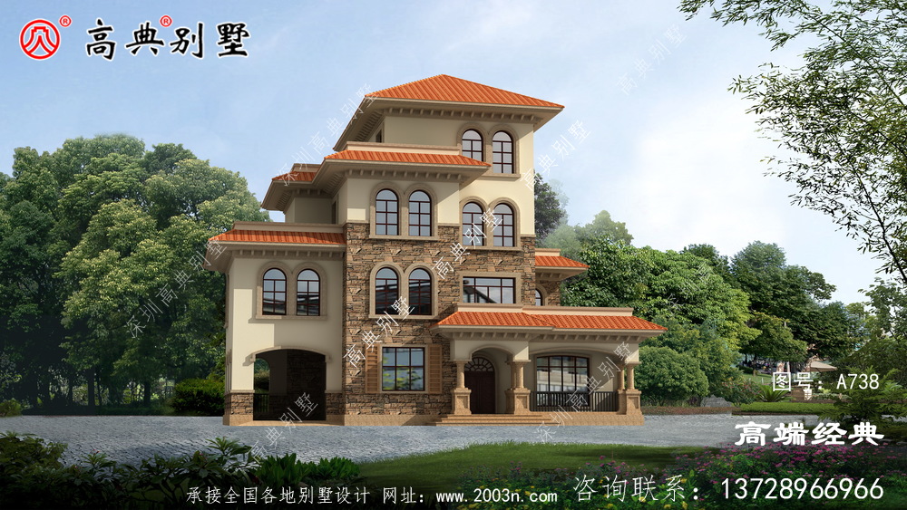 农村大户型别墅设计图三层	