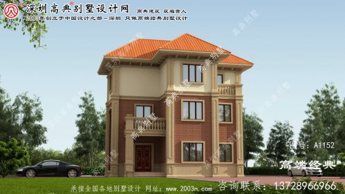 永福县三层楼的别墅，建了一个漂亮的案例，你喜欢这款吗？