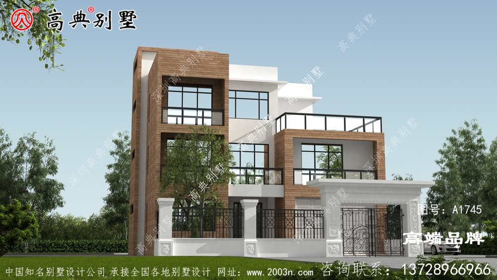 自建房三层设计图典雅不失田园清新风