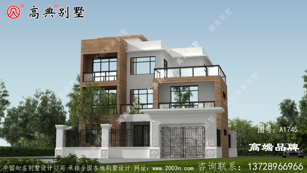 自建房三层设计图典雅不失田园清新风