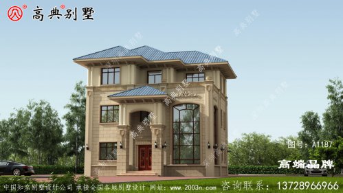 简欧三层户型完全可以满足家里人多的需求。