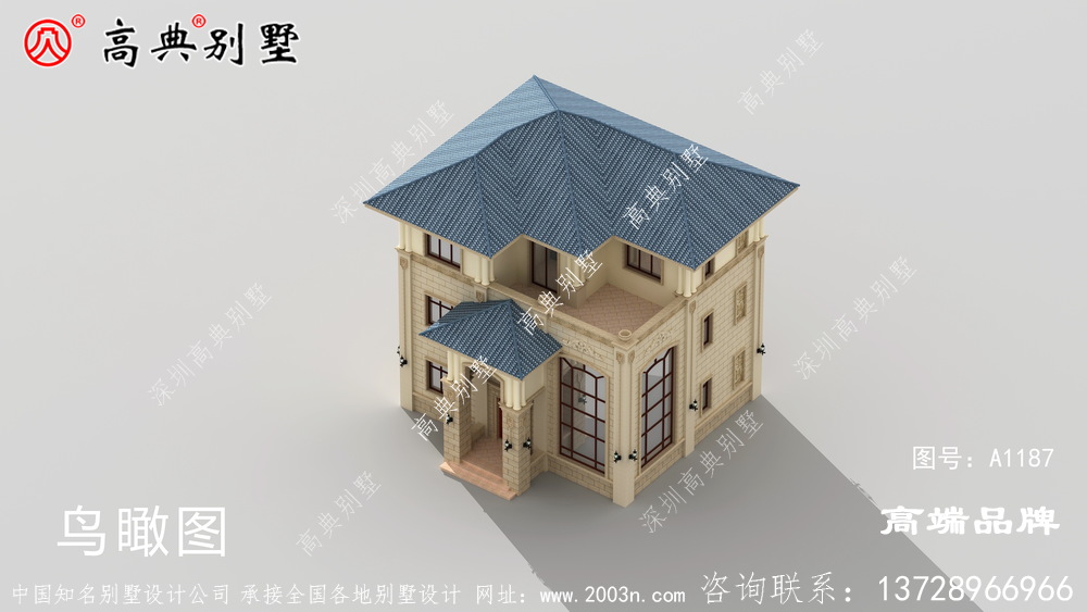简欧三层户型完全可以满足家里人多的需求。